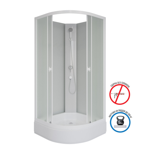 Душевая кабина Niagara Promo P80/26/MT/BK 80х80 четверть круга без крыши ориентация универсальная